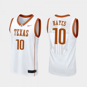 Mens Texas Longhorns #10 Jaxson Hayes White Replica College Basketball Jersey 556159-343
