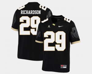 Mens UCF Knights #29 Cordarrian Richardson Black College Football American Athletic Conference Jersey 404708-878