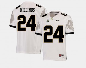 For Men UCF #24 D.J. Killings White College Football American Athletic Conference Jersey 575893-921