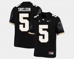 Mens UCF #5 Dredrick Snelson Black College Football American Athletic Conference Jersey 265265-255