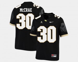 For Men's UCF #30 Greg McCrae Black College Football American Athletic Conference Jersey 202302-745