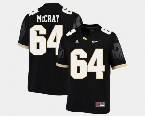 Men Knights #64 Justin McCray Black College Football American Athletic Conference Jersey 876728-355