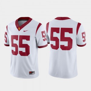 Men's USC #55 White Game College Football Jersey 520594-371