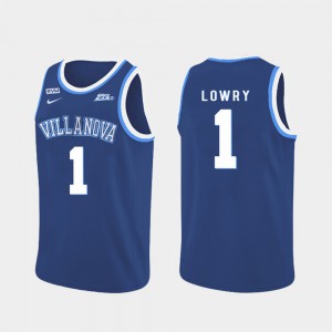 Men Villanova #1 Kyle Lowry Blue Authentic College Basketball Jersey 306338-853