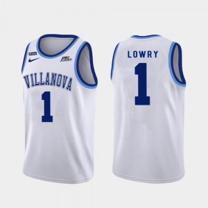 For Men's Wildcats #1 Kyle Lowry White Authentic College Basketball Jersey 663221-893