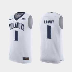 Men Wildcats #1 Kyle Lowry White Replica College Basketball Jersey 149569-159