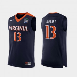 For Men Virginia Cavaliers #13 Grant Kersey Navy 2019 Final-Four Replica Jersey 610312-397