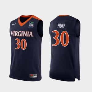 For Men Virginia Cavaliers #30 Jay Huff Navy 2019 Final-Four Replica Jersey 873984-352
