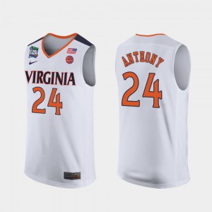 For Men's Virginia Cavaliers #24 Marco Anthony White 2019 Final-Four Jersey 565413-336