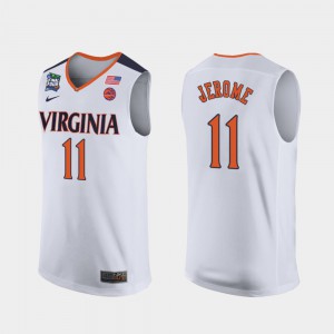 Mens University of Virginia #11 Ty Jerome White 2019 Final-Four Jersey 291792-946