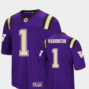 Men Washington Huskies #1 Purple Foos-Ball Football Colosseum Jersey 837987-838