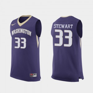 Men Washington Huskies #33 Isaiah Stewart Purple Replica College Basketball Jersey 459426-596
