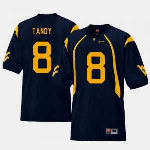 Mens WV #8 Keith Tandy Navy College Football Replica Jersey 200234-916