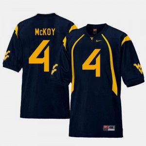 Mens WV #4 Kennedy McKoy Navy College Football Replica Jersey 338723-133