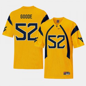 Men WV #52 Najee Goode Gold College Football Replica Jersey 967633-866