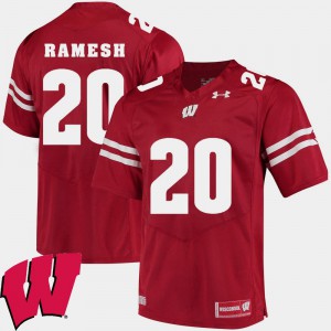 Men Wisconsin #20 Austin Ramesh Red Alumni Football Game 2018 NCAA Jersey 255155-953