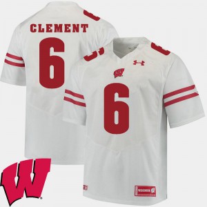 For Men University of Wisconsin #6 Corey Clement White Alumni Football Game 2018 NCAA Jersey 209260-799