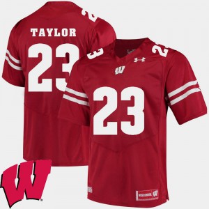 Men University of Wisconsin #23 Jonathan Taylor Red Alumni Football Game 2018 NCAA Jersey 688171-559