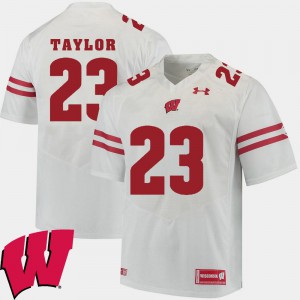 Mens Wisconsin Badgers #23 Jonathan Taylor White Alumni Football Game 2018 NCAA Jersey 738262-872