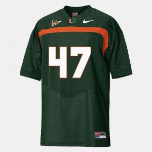 Youth Hurricanes #47 Michael Irvin Green College Football Jersey 708935-476