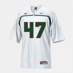 For Kids University of Miami #47 Michael Irvin White College Football Jersey 889572-730