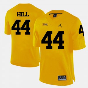 Men's Wolverines #44 Delano Hill Yellow College Football Jersey 773160-697