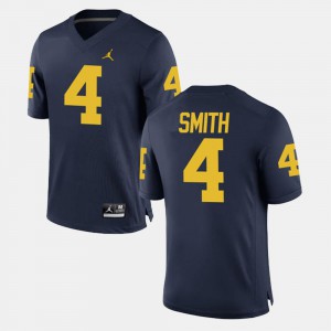 Men's Michigan #4 De'Veon Smith Navy Alumni Football Game Jersey 545861-953