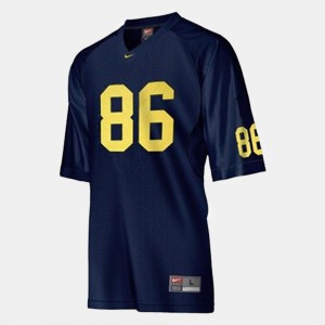 Men University of Michigan #86 Mario Manningham Blue College Football Jersey 333613-301