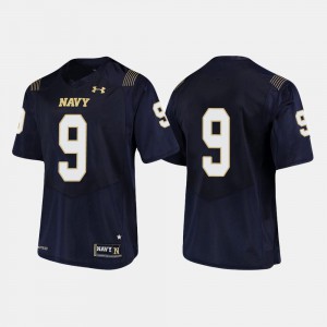 Men Navy #9 Zach Abey Navy College Football Jersey 301034-750