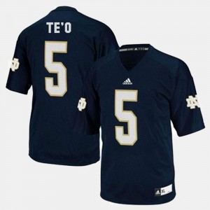 Youth Notre Dame #5 Manti Te'o Blue College Football Jersey 701148-625