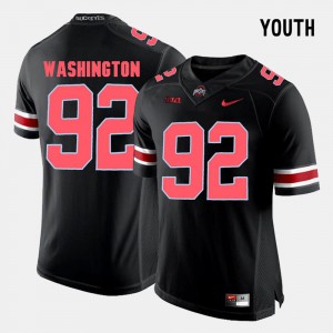 Youth(Kids) Buckeye #92 Adolphus Washington Black College Football Jersey 346566-264