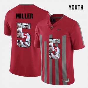 Youth Ohio State Buckeyes #5 Braxton Miller Red Pictorial Fashion Jersey 769508-842