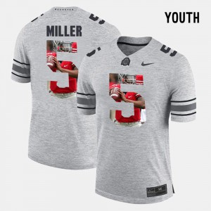 Youth Ohio State #5 Braxton Miller Gray Pictorital Gridiron Fashion Pictorial Gridiron Fashion Jersey 458261-805