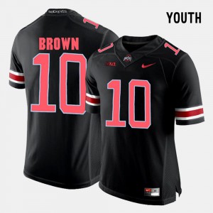 Youth(Kids) Ohio State Buckeye #10 CaCorey Brown Black College Football Jersey 138238-923