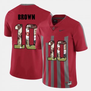 Men Ohio State #10 CaCorey Brown Red Pictorial Fashion Jersey 439846-772