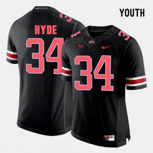 Youth Buckeyes #34 CameCarlos Hyde Black College Football Jersey 451121-452