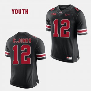 Youth Ohio State #12 Cardale Jones Black College Football Jersey 524581-117