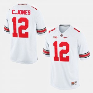 Mens Ohio State #12 Cardale Jones White College Football Jersey 955564-809