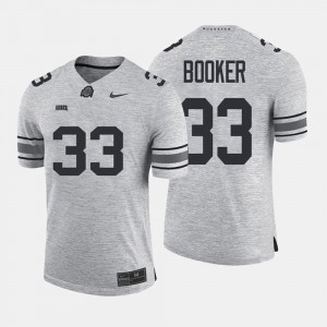 Men's Ohio State #33 Dante Booker Gray Gridiron Gray Limited Gridiron Limited Jersey 323261-795