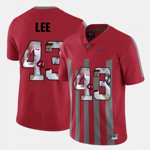 Mens Ohio State #43 Darron Lee Red Pictorial Fashion Jersey 993336-681