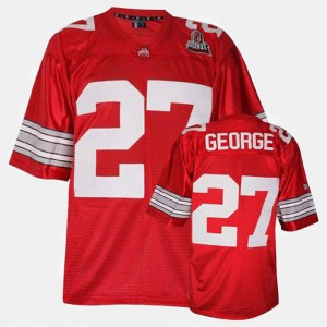 Youth(Kids) Ohio State Buckeyes #27 Eddie George Red College Football Jersey 786047-934