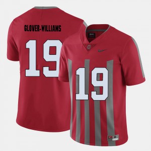 Men Buckeyes #19 Eric Glover-Williams Red College Football Jersey 350549-155