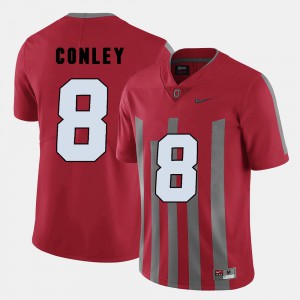 For Men's Buckeye #8 Gareon Conley Red College Football Jersey 519793-435