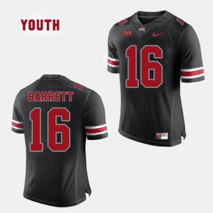 Youth(Kids) Ohio State Buckeye #16 J.T. Barrett Black College Football Jersey 566968-433