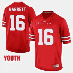 For Kids Buckeye #16 J.T. Barrett Red College Football Jersey 930749-737