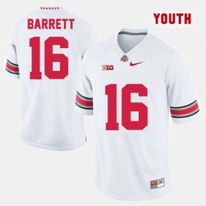 For Kids Buckeyes #16 J.T. Barrett White College Football Jersey 709852-442