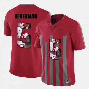 For Men Buckeye #5 Jeff Heuerman Red Pictorial Fashion Jersey 735422-588