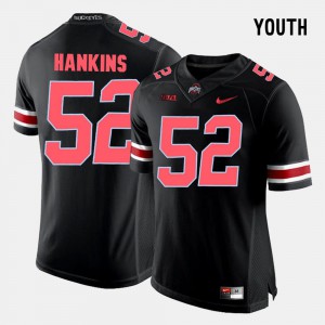 For Kids Ohio State Buckeyes #52 Johnathan Hankins Black College Football Jersey 688041-386