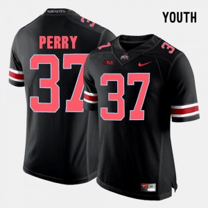 Youth Ohio State Buckeye #37 Joshua Perry Black College Football Jersey 232643-570