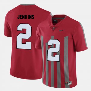 Men's Ohio State #2 Malcolm Jenkins Red College Football Jersey 222932-834